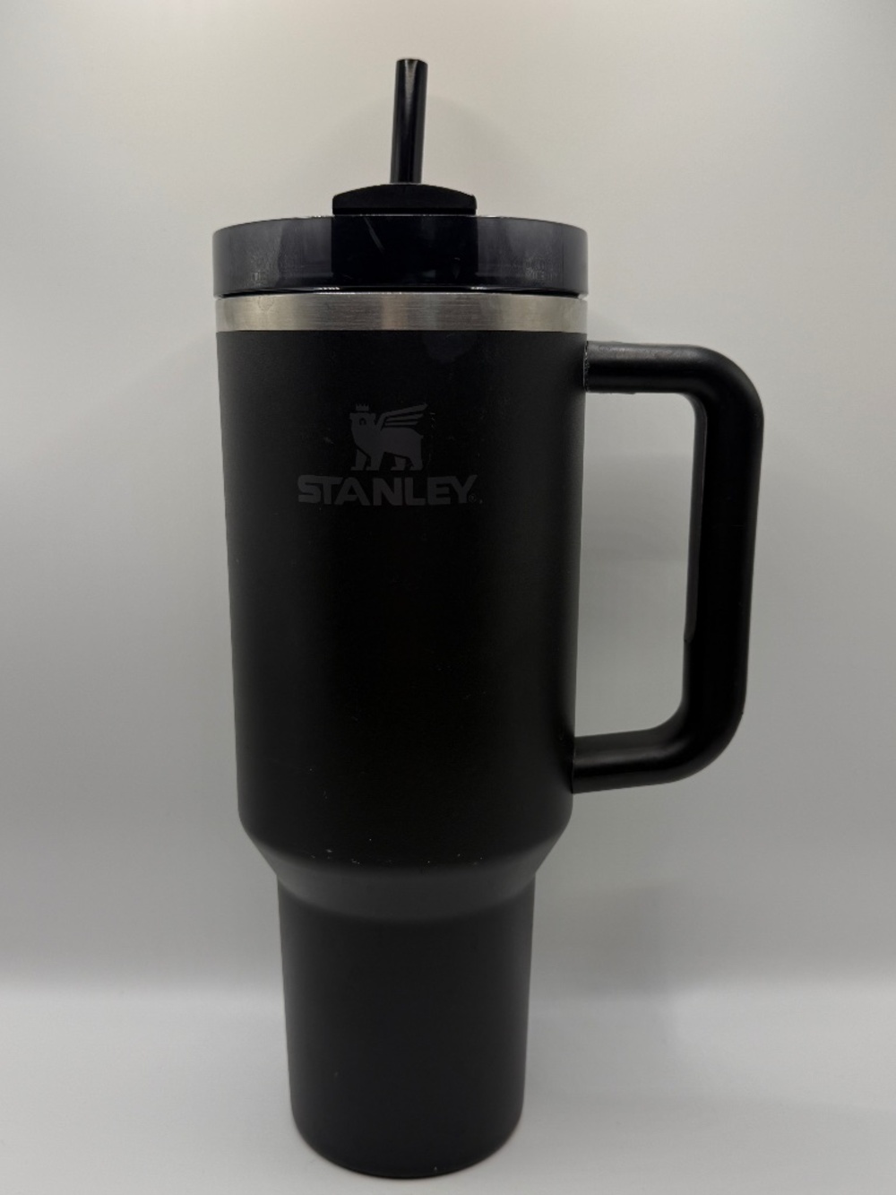 Stanley Quencher H2.0 FlowState 40oz Black Tumbler Lid Straw Handle